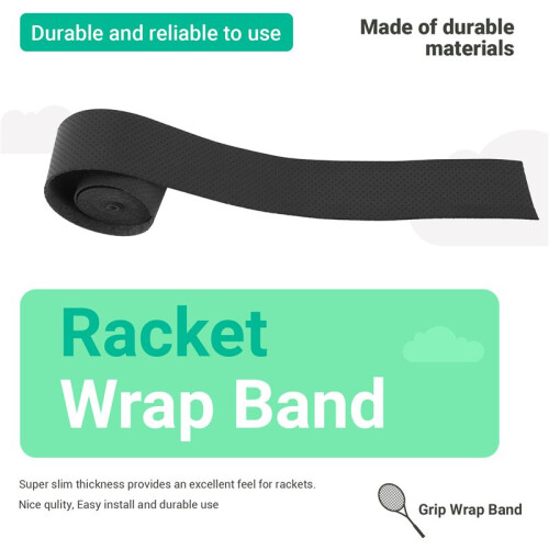 Badminton Tennis Racket Handle Over Grip Wrap Sweat Band Black 1