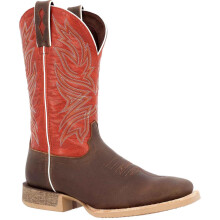 (8 UK, Worn Brown/Chili Pepper) Durango Mens Rebel Pro Full Grain Leather Cowboy Boots