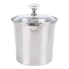 Edelstahl-Milchschaumkanne 500ml mit Glasdeckel