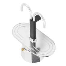 Doppelkopf-Kaffeekanne 100 ml 16,5x7 cm Silber