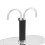 Cafetera de doble cabeza de 100ml de aluminio 16.5x7cm 9