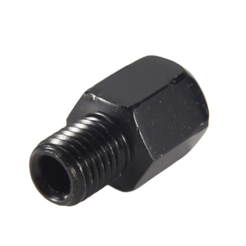 2 PCS motorcycle MIRROR ADAPTORS CONVERTS CLOCKWISE 8MM TO 10MM BLACK 1