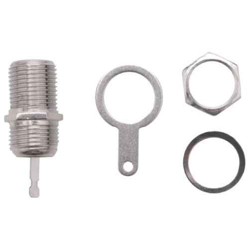 5 Pcs F Type Panel Mounted Socket Female Jack Solder Connector Adapter 2