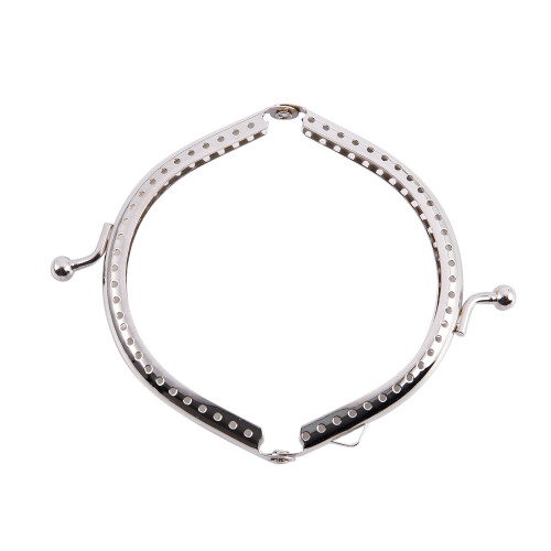 5 Metal Frames Snap Clasp Arch Pattern Coin Style Purse Silver 2