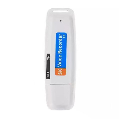 Draagbare Oplaadbare U-Disk USB Digitale Audio Voice Recorder  Dictafoon Geactiveerde Recorder -Wit