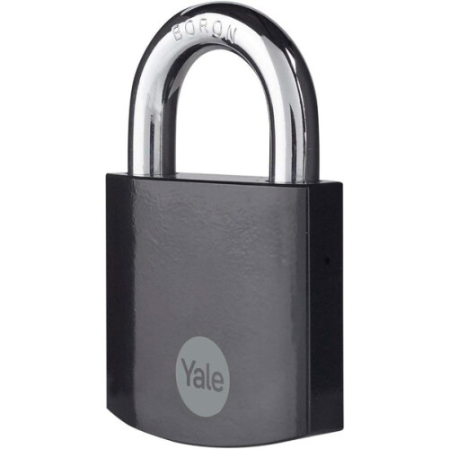 Yale Yale Maximum Security 62mm Hardened Steel Padlock Open Boron Shackle 3 Keys