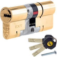 Yale Anti Snap 3 Star Double Cylinder High Security 50:40 90mm Brass B-YS3-5040B