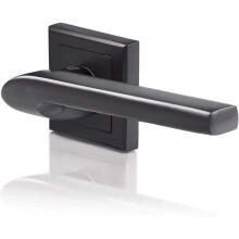 Yale Black Door Handle WC Bathroom Door Handles with Keyhole Covers Metal Siena