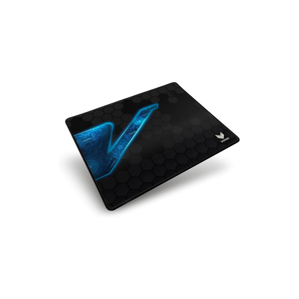 Vpro V1000 Gaming Mouse Mat Anti-Slip Rubber Base For Optical & Laser Mice Black