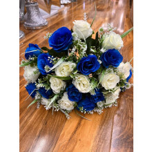 2x Bundle Rose Flower Bouquet (48 H) CreamBlue