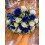 2x Bundle Rose Flower Bouquet (48 H) CreamBlue 1