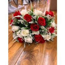 2x Bundle Rose Flower Bouquet (48 H) CreamRed