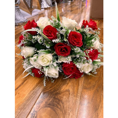 2x Bundle Rose Flower Bouquet (48 H) CreamRed