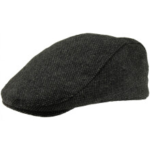 (Charcoal Check) Royal Stallion Wool One Size Flat Cap