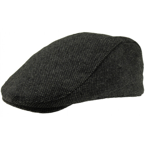 (Charcoal Check) Royal Stallion Wool One Size Flat Cap