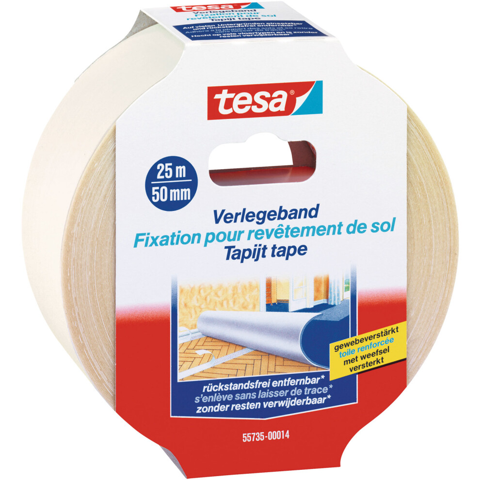 Tesa 55735 Double Sided Carpet Tape 50Mm X 25M 4005800222283