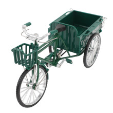 Miniatura Trabantino in Lega Retrò con Tre Ruote e Piattaforma, Modello di Giocattolo, Verde, 24x8cm