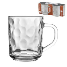 Set of 2 Clear Napoli Glass Mugs - 60ml Compact Teacups for Espresso and Hot Drinks