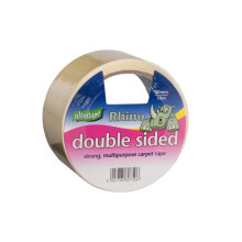 Double Sided Carpet Tape 50mm x 10m 6 Pack 60m Total White Cotton Cloth Tape for Securing Carpets and Rugs