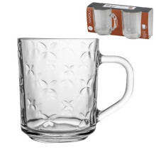 Set of 2 Napoli Clear Glass Mugs - 60ml Espresso and Tea Glasses for Home and Cafe Use