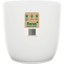 Flow Flowerpot 30cm White Indoor Plant Pot with Classic Base Design