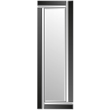 Barcelona Trading Alison Black Glass Framed Full Length Bevelled Wall Mirror 48" x 16" Large