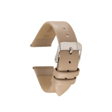 Ladies Women's No Stitching Smooth Genuine Leather Watch Strap 11 Colours (14mm, Beige)