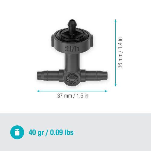 Gardena Gardena Micro-Drip-System Inline Drip Head, pressure-equalising: Drip head for automatic irrigation system, for rows of plants with different pot 2
