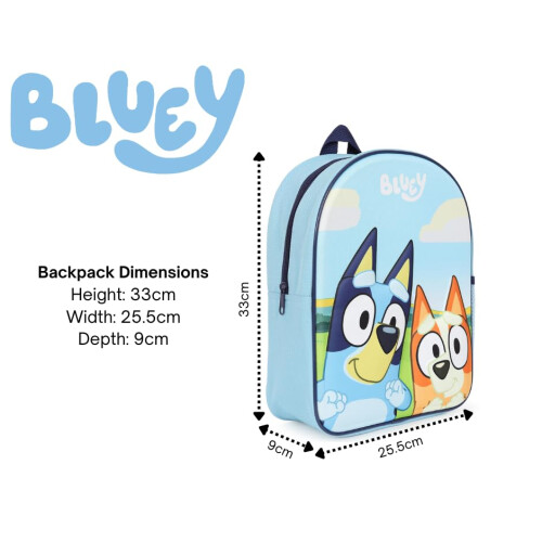 Bluey Bluey & Bingo Childrens Backpack, Kids Backpack, Schoolbag, Rucksack Blue 1
