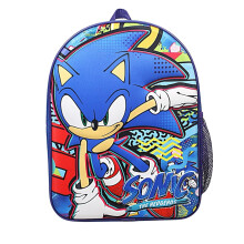 Sonic The Hedgehog Backpack Bag Kids Rucksack for Boys Blue Backpack for Nursery Or School Travel Sports Book Bag Sonic Gifts for Boys