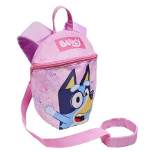 Bluey Kids Girls Backpack with Reins & Harness Toddler Bag Ages 1-4 Years - Pink
