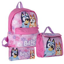Bluey & Bingo Kids Backpack, Lunch Bag & Pencil Case, Pink