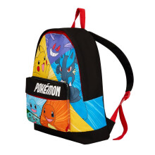 Pok?mon Kids Backpack ? Pikachu, Squirtle, Charmander, Bulbasaur, Lucario & Gengar | Colourful School Bag for Boys Girls | Large Rucksack for School