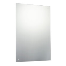 Waterstone Mirrors & Frames LTD 60 x 90cm Rectangle Bathroom Mirror Glass with Pre Drilled Holes & Chrome Cap Wall Hanging Fixing Kit Hardware