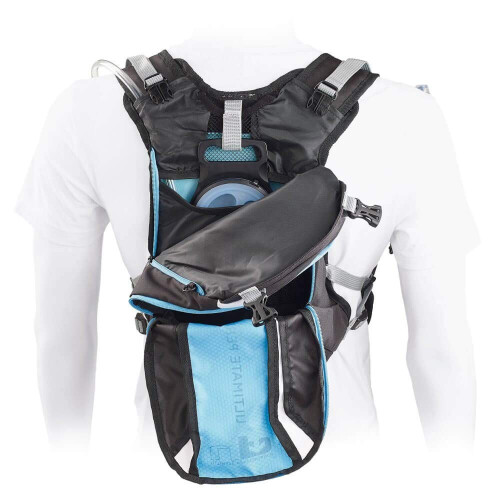 Ultimate Performance UP Unisex's Aire Flex 18 Running Hydration Race Pack, Black/Blue, OSFA 2