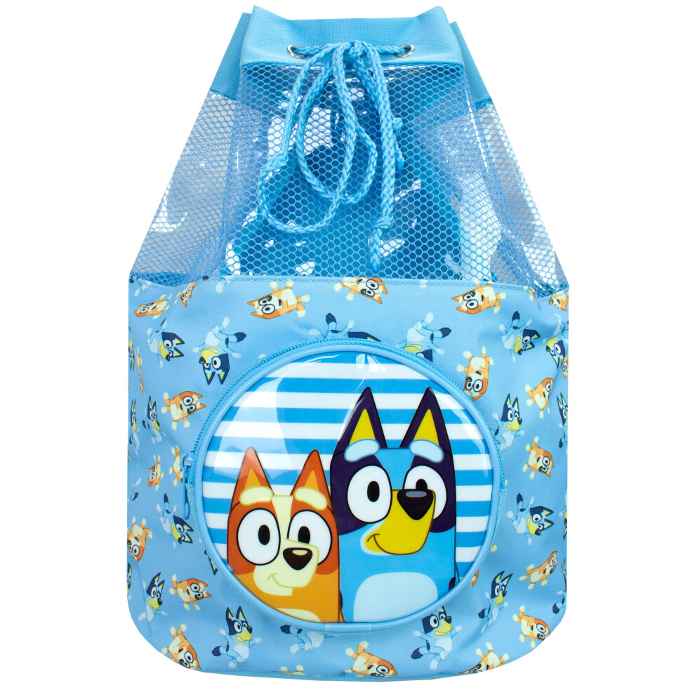 Y Swimming Bag Kids Beach Pool Swim Drawstring Backpack For Boys Or Girls Blue