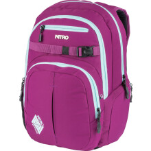 Nitro Chase Rucksack, Schulrucksack mit Organizer, Schoolbag, Daypack mit 17 Zoll Laptopfach, GRATEF.PINK