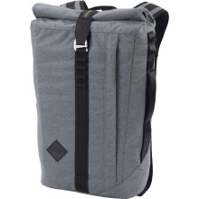 Scrambler, Businessrucksack mit Roll-Top und gepolstertem 15? Wide Laptopfach, Urban Mobility Rucksack, Kurierrucksack, Alltagsrucksack, Grau (Black