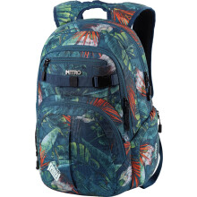 Nitro Unisex Chase Backpack, School Backpack with Organiser, School Bag, Daypack with 17 Inch Laptop Compartment, Backpack (Pack of 1), Tropical, 35L,