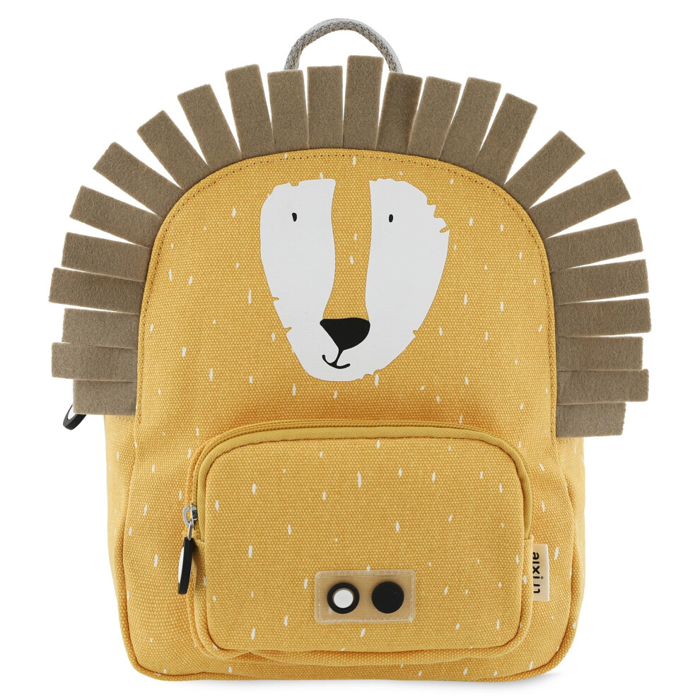 Trixie Small Backpack - Mr Lion - School Bag Water Repellent - Small Backpack For Child - Small Bag - Yellow