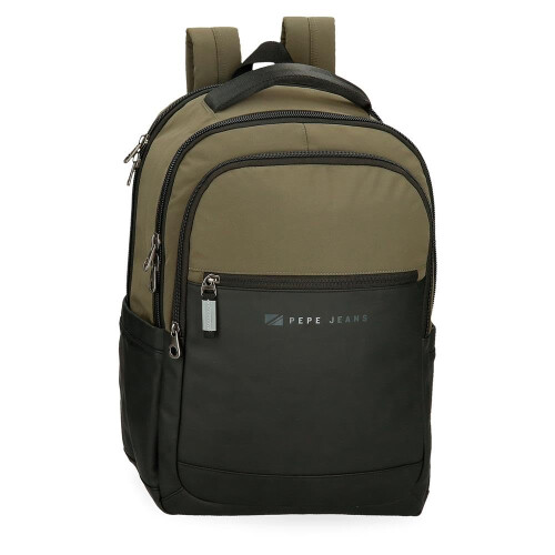 Pepe Jeans Pepe Jeans Jarvis Synthetic Adaptable Laptop Backpack, dark green, Daypack