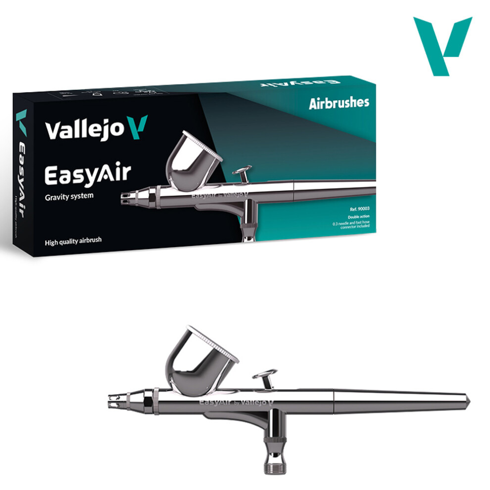 Vallejo Easyair Gravity-Fed Dual-Action 2-In-1 Airbrush 90003 8429551900034