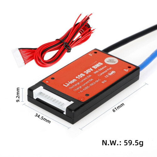 Li-Ion Battery Pack 10S 36V 20A BMS Used for Continuous with Balance Function Battery BMS Protection Board 2