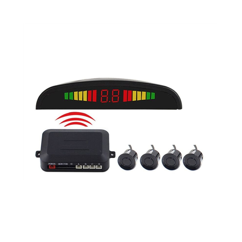 Wireless Car Auto Parktronic Led Parking Sensor With 4 Sensors Reverse Backup Car Parking Monitor Detector System 4713122402992