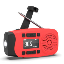 2000mAh Portable Emergency Solar Power Radio Hand Crank Charging AM/FM/WB Weather Radio LED Flashlight Phone Charger