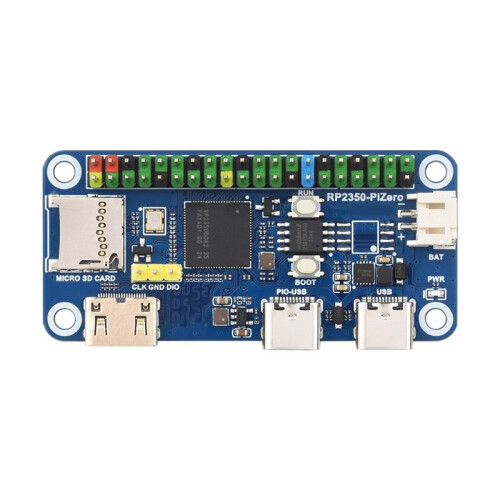 Waveshare RP2350-PiZero Development Board RP2350-PiZero Microcontroller 40Pin GPIO Interface for Raspberry Pi