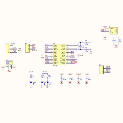 FT232RL USB-TTL Adapter 3,3V/5,5V Type-C UART 2