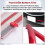 Car Front Bumper Lower Grille Trims Panel Red Accessories for  Cx-5 Cx5 2017-2021 Exterior Modification Car Styling 8