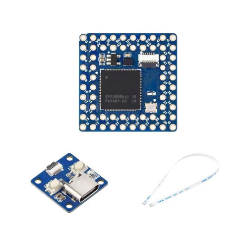 Para Raspberry Pi RP2350 Core2350B Core Board Dual-Core Dual Architecture 2MB PSRAM com Placa Adaptadora USB