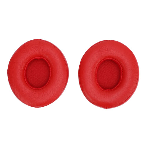Rote On-Ear-Ohrpolster - Memory-Schaumstoff, Lammfell 1
